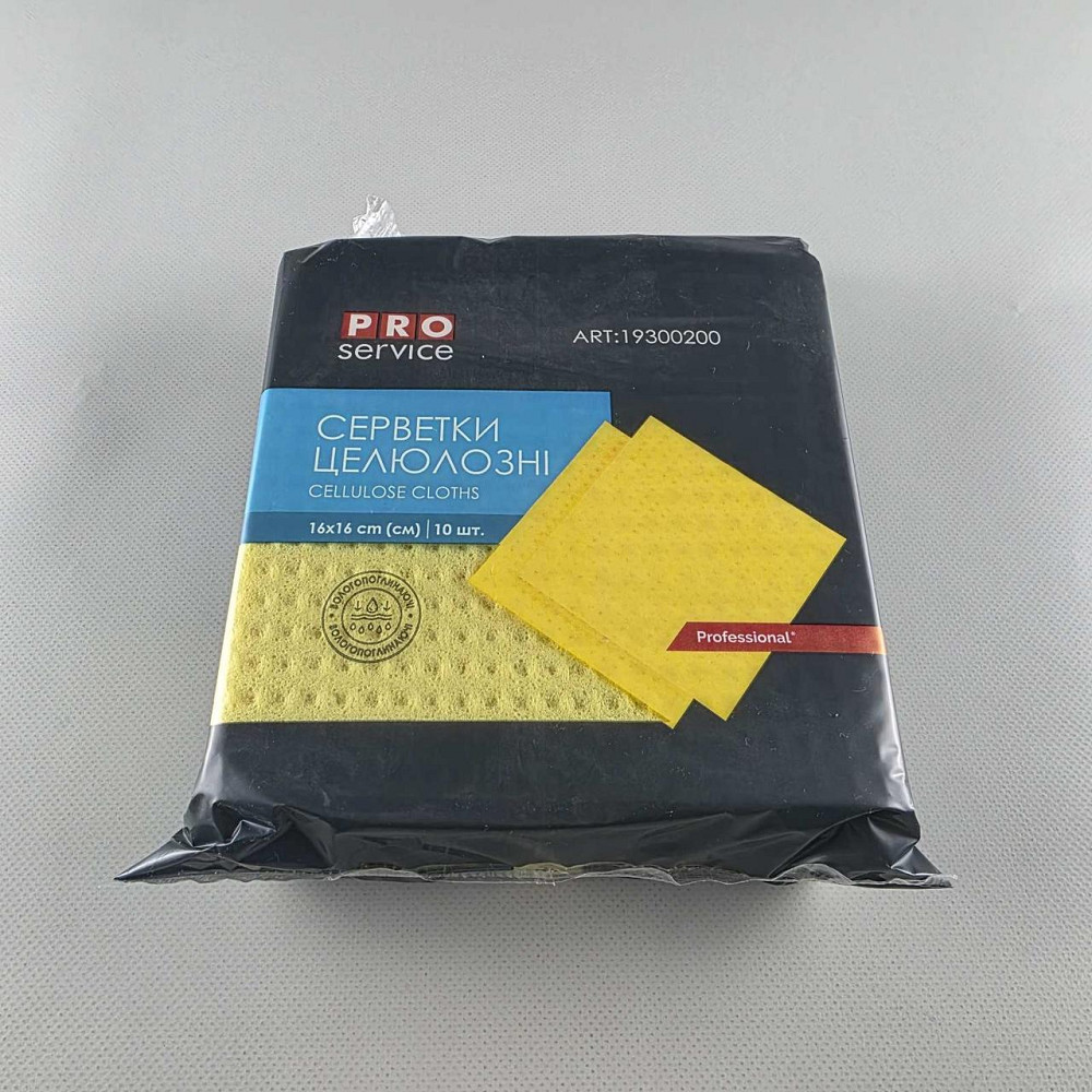 Губчатая влагопоглощающая салфетка из натуральной целлюлозы 10шт (16*16) PRO (1 пачка) Харків - фото 5