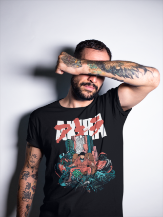 Футболка для мальчика аниме Акира Аниме Ретро Нео оверсайз (рост от 165 до 180 ) Черний AnimeJ0591m Днепр