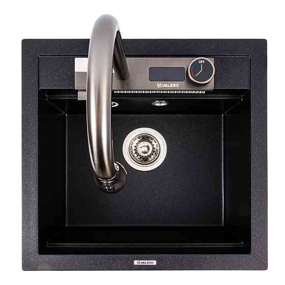 VALESO Гранітна мийка VALESO VIVA 5149 матова Чорний металік Коломыя