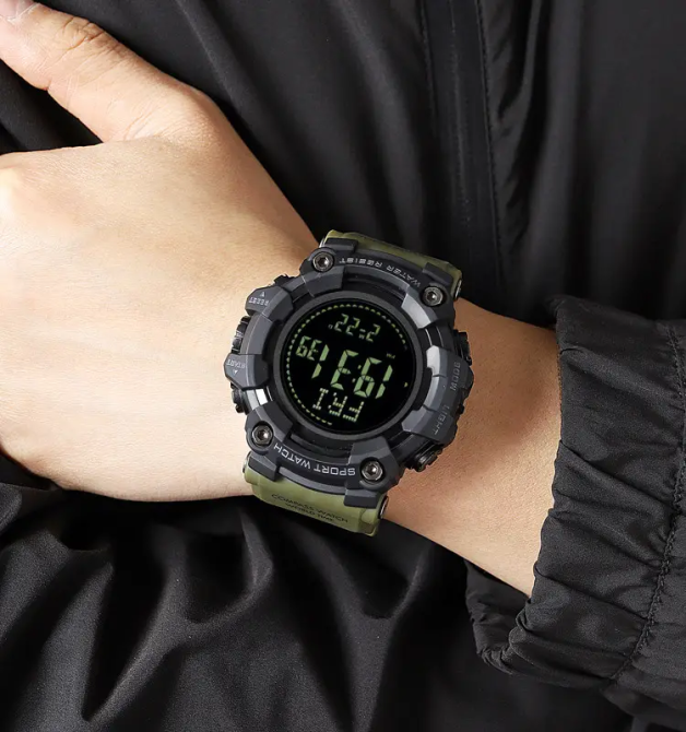 Чоловічий спортивний годинник Skmei 2037 з компасом (Зелений) Київ - фото 5