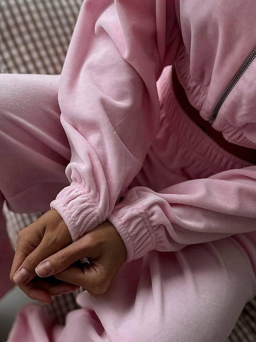 Женский прогулочный костюм двойка: кофта и штаны турецкий велюр Барби Одесса - изображение 8