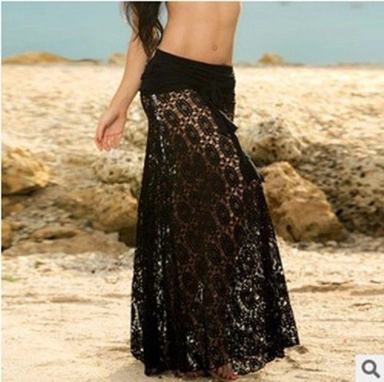 Пляжная юбка в пол кружевная универсальный черный Киев - изображение 2