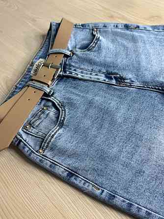 Джинсы женские Dragon 8332 skater baggy jeans с ремнем бананы голубые, голубой, 27, 27, 76 см, 105 см Киев
