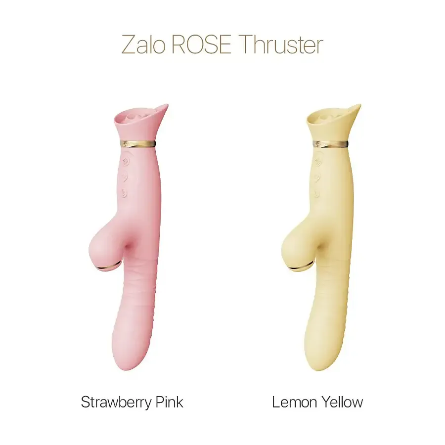 Пульсатор-вібратор із вакуумною стимуляцією клітора Zalo - ROSE Thruster Strawberry Pink Львів - фото 8