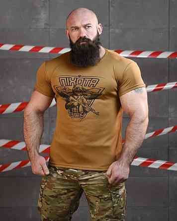 Тактична потовідвідна футболка SABUR ПИХОТА КАЙОТ ВТ6830 Одеса