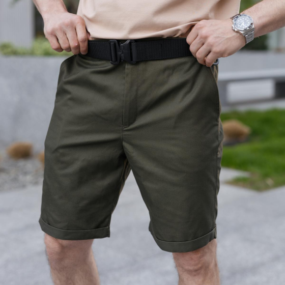 Чоловічі літні шорти класичні Winner з кишенями вільні бавовна зелені Одеса