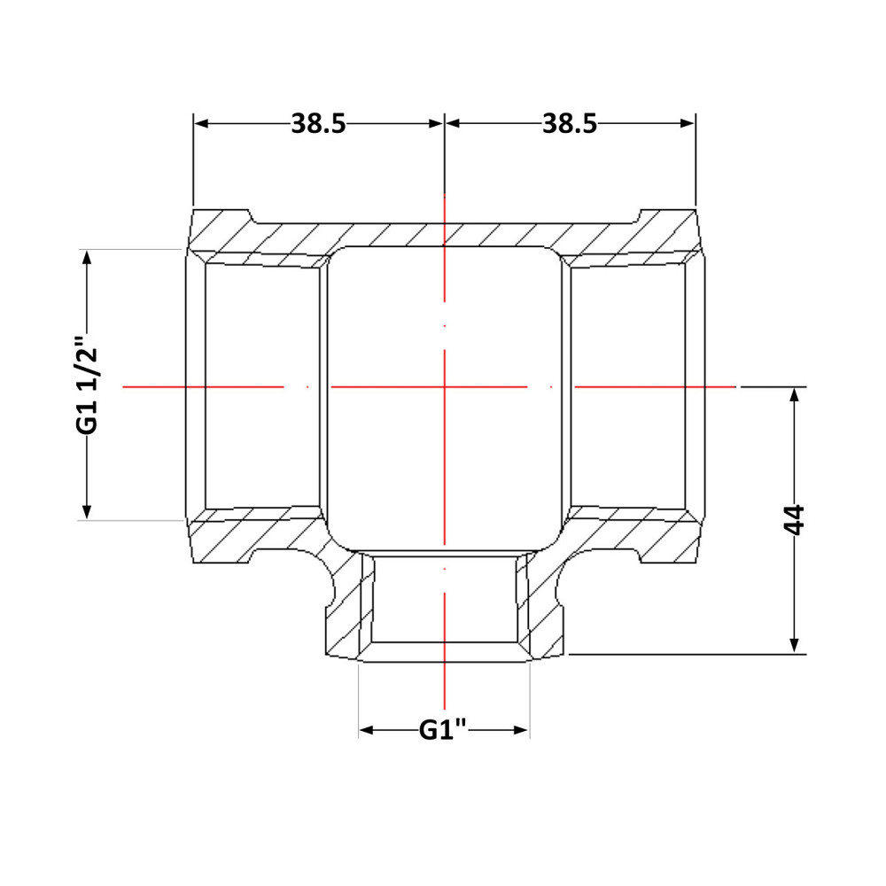 Тройник чугунный 1