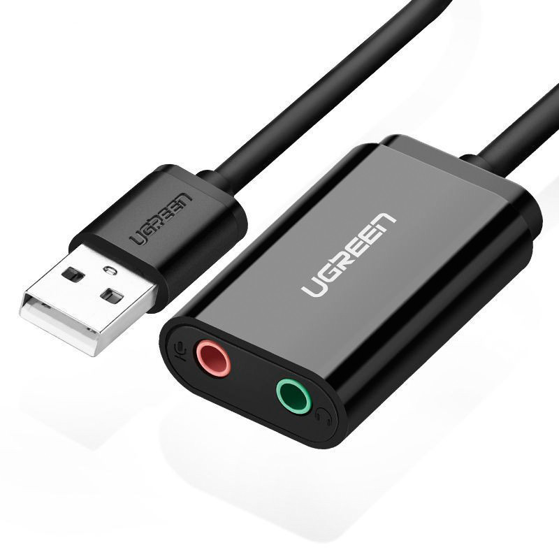 Зовнішня звукова карта Ugreen US205 (Чорна, 15см) Николаев - изображение 1