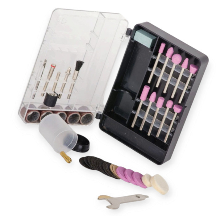 Камені шліфувальні набір 42шт з аксесуарами для гравера, осі 3,2 мм (кейс) Мукачево - фото 7