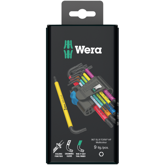 Набор цветных шестигранных ключей с наконечником Torx 9 шт Wera 05024179001 Одесса