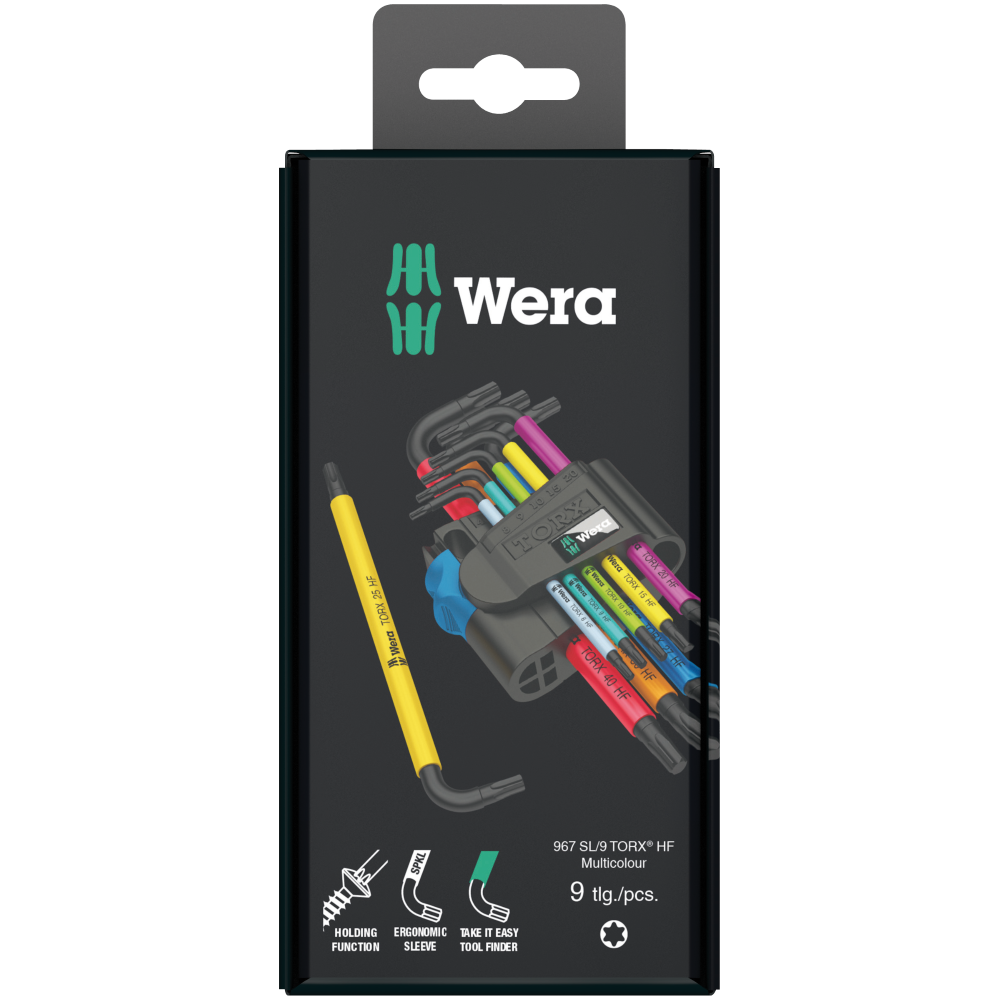 Набор цветных шестигранных ключей с наконечником Torx 9 шт Wera 05024179001 Одесса - изображение 3