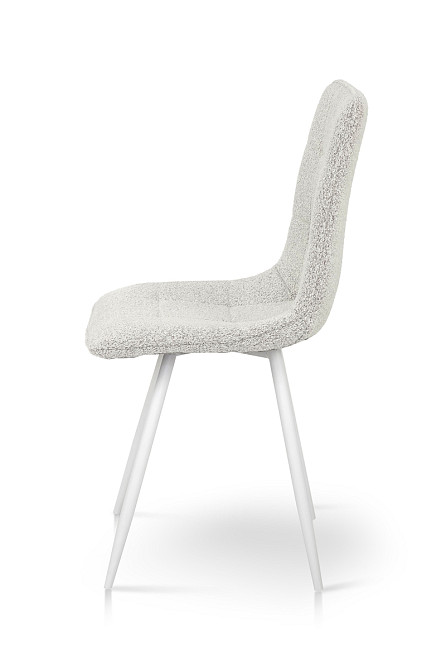 Стілець ФРЕШ (круглий) білий/букле бежева Киев - изображение 4