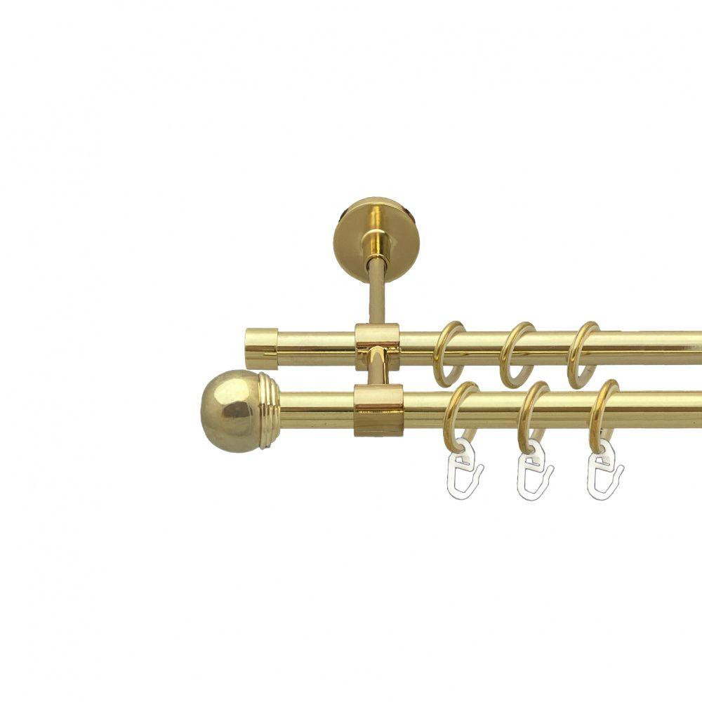 Карниз Orvit Тоді Макс металевий дворядний закритий гладка труба кільце металеве Золото 16\16 мм 160 см (00-00014595) Львів - фото 1