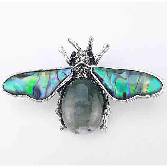 Брошка підвіска агат та галіотис Бр15500-1 Київ