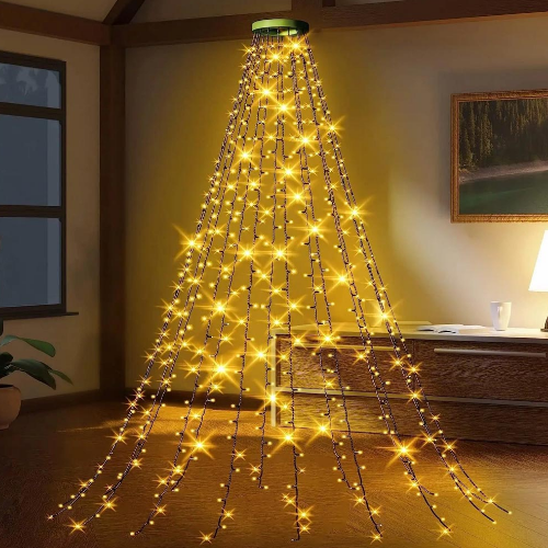 Світлодіодна гірлянда каскад 126 Led 9*1,5м 8 режимів теплий колір USB CW-G-126L91CU ColorWay Житомир - изображение 2