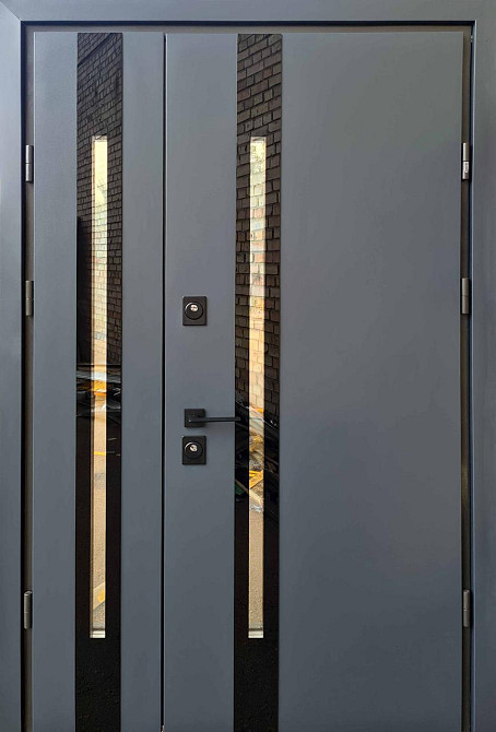 Двери входные металлические Страж Slim S 1220х2050 ммантрацит Левые Киев - изображение 1