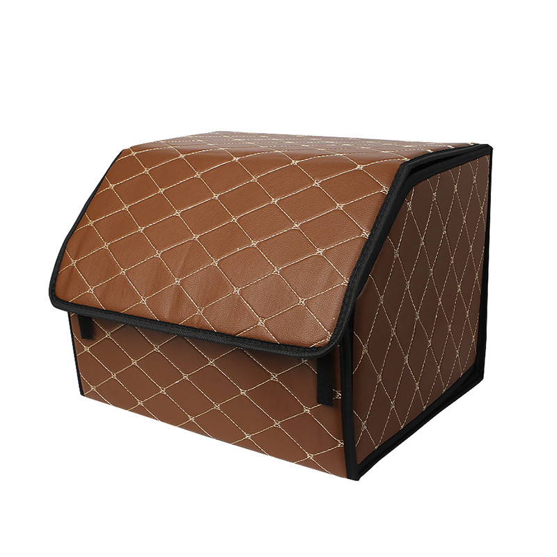 Автомобильный органайзер ZWX-002 Brown-Gold компактный вместительный два отдела для хранения на липучке с ручкой 55*30*30 см Киев - изображение 1