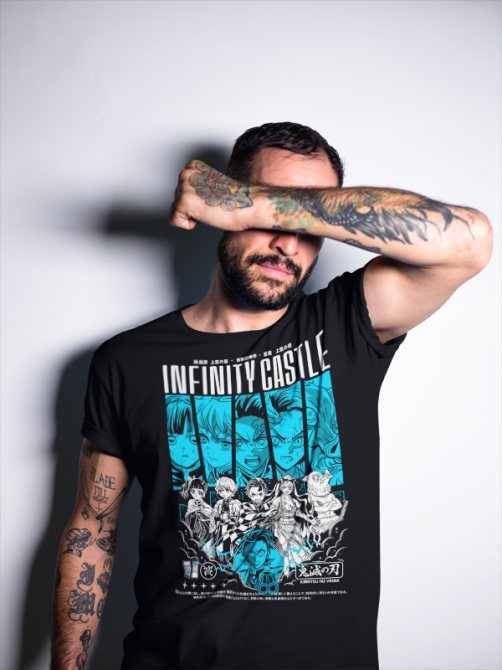 Футболка для мальчика аниме Истребитель демонов оверсайз (рост от 165 до 180 ) Черний AnimeJ0364m Днепр - изображение 3