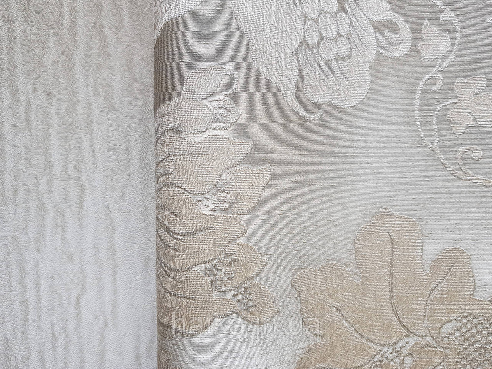 Шпалери вінілові на флізеліні Rasch Trianon Xlll 0.53х10 класика під текстиль гобелен квіти листя золотом Київ - фото 3