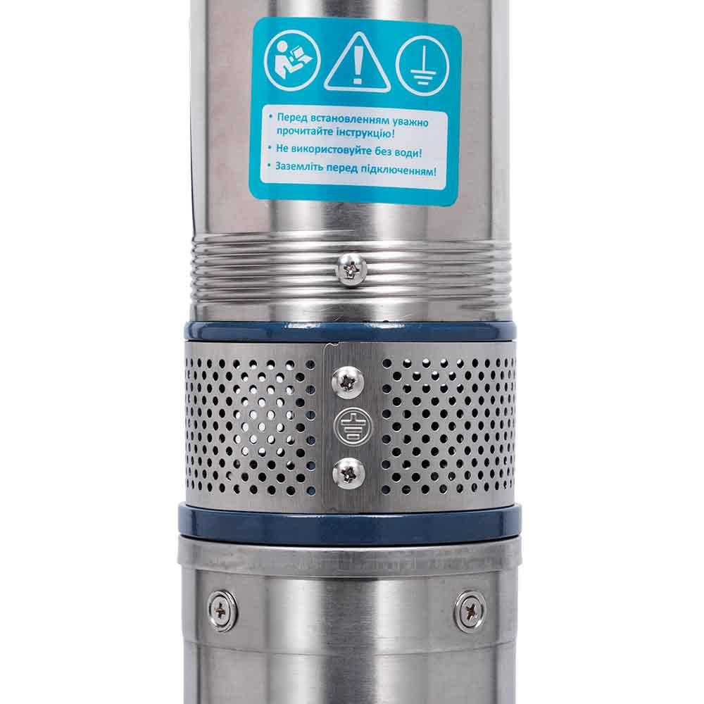 Насос центробежный 1.3кВт H 148(114)м Q 55(35)л/мин Ø102мм 70м кабеля mid AQUATICA 4QJED3-21-1.3 (778446) Ровно - изображение 4