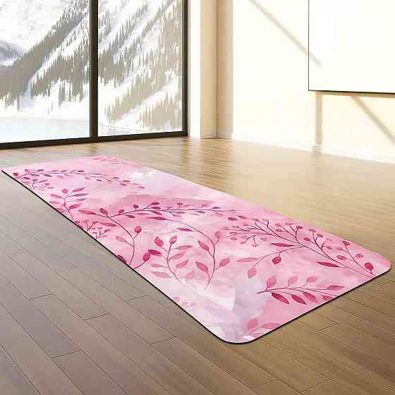 Килимок для йоги та фітнесу, м'який, складаний з каучуку та замші, каремат Спортивний, з яскравим 3D-принт Кам'янець-Подільський