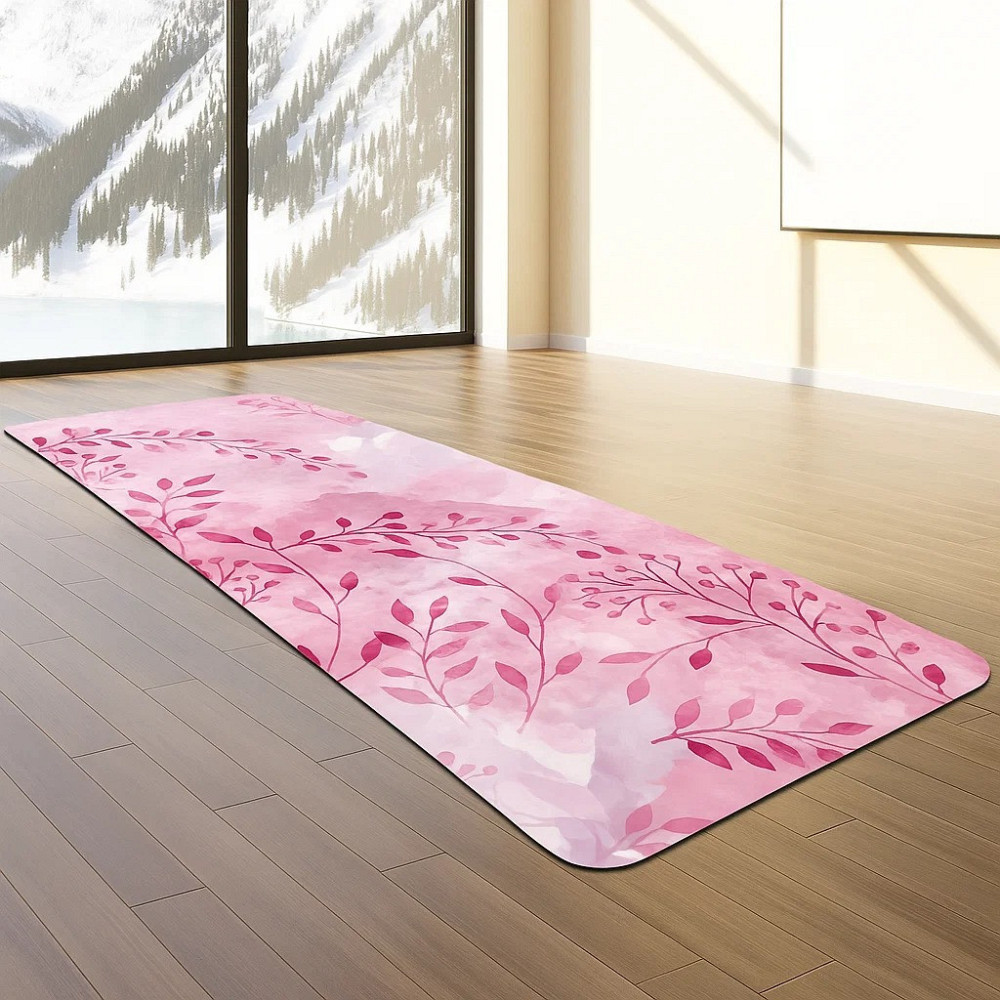 Килимок для йоги та фітнесу, м'який, складаний з каучуку та замші, каремат Спортивний, з яскравим 3D-принт Кам'янець-Подільський - фото 2