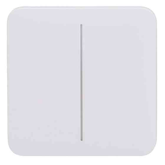 Кнопка Ajax SoloButton (2-gang) white для двоклавішного вимикача Київ