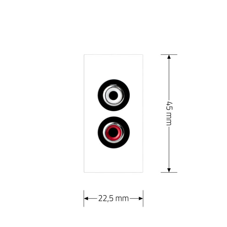 Аудіо розетка RCA (тюльпан) LIVOLO, біла, модуль 0.5 поста, для колонок / підсилювача (VL-FCAU-1WP) Коломыя - изображение 7