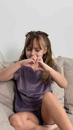 Дитяча піжама з плюш-велюру Ліловий 134-140 Харків