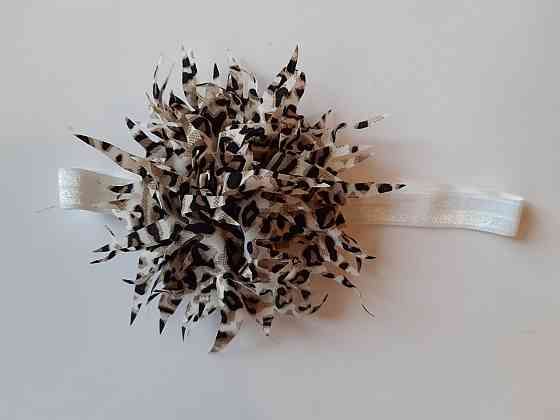 Дитяча красива пов'язка різнобарвна - окружність 38-60см, квітка 9см Київ