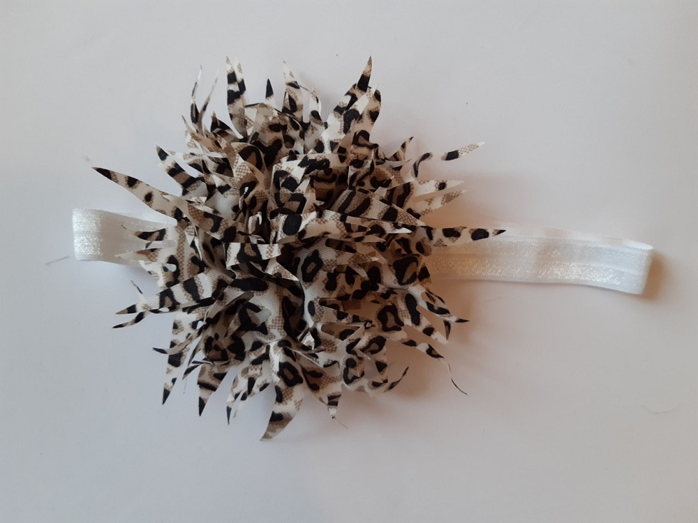 Дитяча красива пов'язка різнобарвна - окружність 38-60см, квітка 9см Київ - фото 1