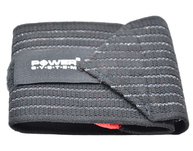 Кистьові бинти Power System PS-6000 Elastic Wrist Support Black/Red Кам'янське - фото 5