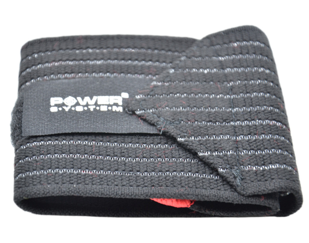 Кистьові бинти Power System PS-6000 Elastic Wrist Support Black/Red (пара) Каменское - изображение 5