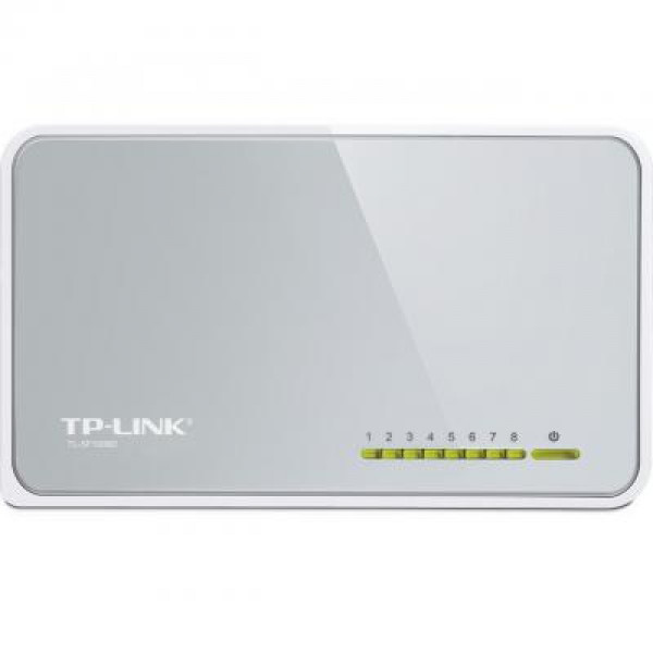 Комутатор TP-Link TL-SF1008D, 8-port 10/100M mini Desktop Switch, 8 10/100M RJ45 ports, Plastic case Киев - изображение 1
