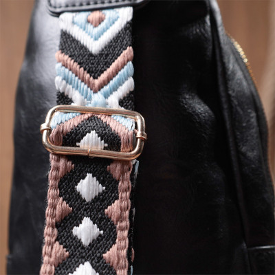 Сумка Vintage Женская слинг через плечо из экокожи Черная (22754) Винница - изображение 5