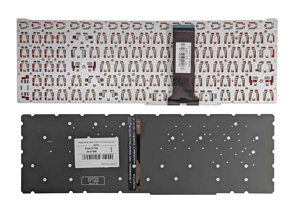 Клавиатура для ноутбука Acer Nitro 5 AN515-54 с подсветкой (Light Red), Black, (No Frame), RU Вінниця - фото 2