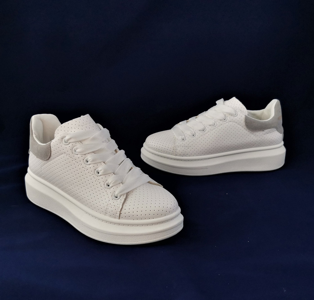 .Женские Кроссовки Слипоны Белые Мокасины A!exander Mc@ueen (размеры: 37,38) Видео Обзор Днепр - изображение 9