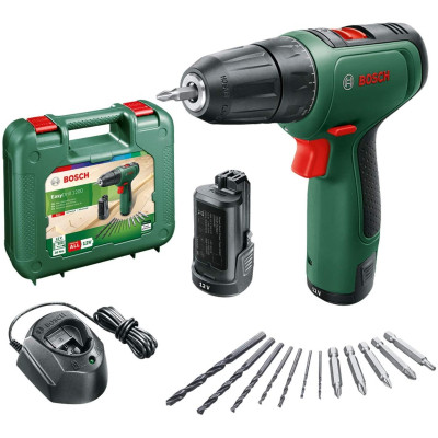 Шуруповерт Bosch EasyDrill 1200, 12В, 2х1.5Ач, ЗП, набір свердл і біт, кейс (0.603.9D3.007) Вінниця - фото 2