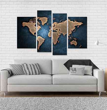 Модульная картина Карта Мира Art-99_4 Киев