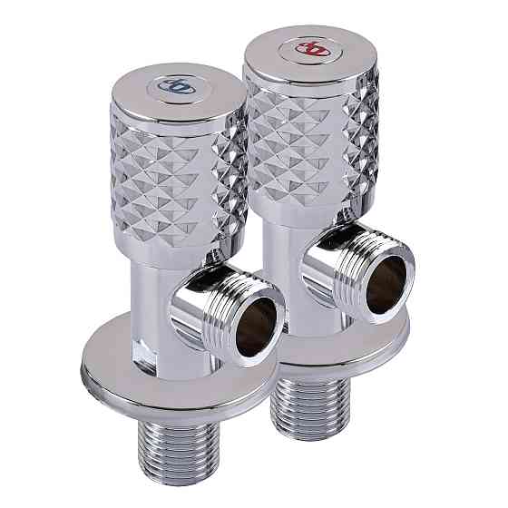 !Комплект кранів кутових кераміка PROFESSIONAL EXCLUSIVE 1/2″X1/2″ 9999 CHROME (000028340) Киев