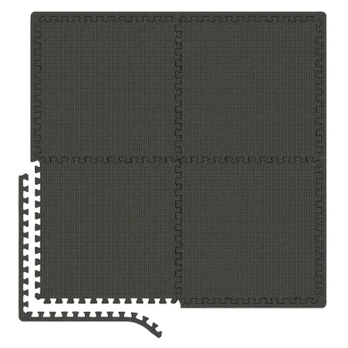 Мат-пазл EVA 1 см - 4 частин Hop-Sport A010 чорний Київ - фото 1