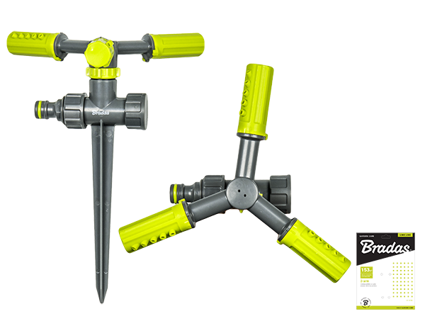 Зрошувач обертовий 3-х ріжковий, на кілочку ø12м BRADAS Польща Київ - фото 1