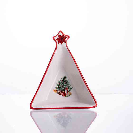 Пиала новогодняя из фарфора в форме елки на рождество15×12×4 (см) HP-SDHK-15 Киев