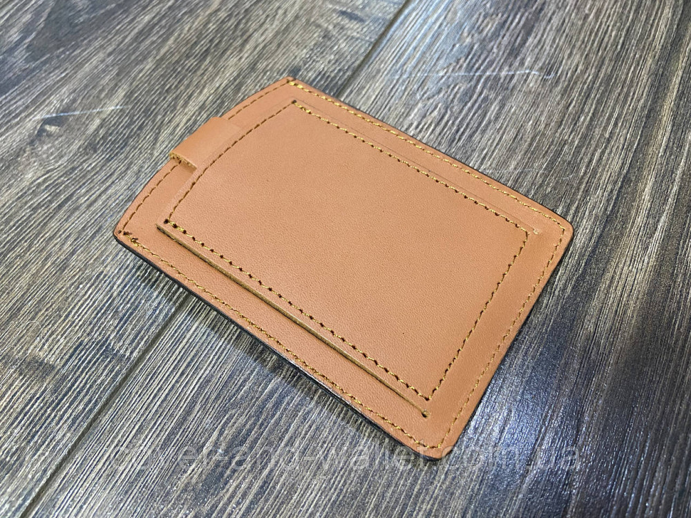 Шкіряна обкладинка для пенсійного посвідчення та прав на кнопці Puos Київ - фото 5