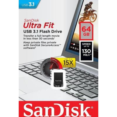 USB флеш накопичувач SanDisk 64GB Ultra Fit USB 3.1 (SDCZ430-064G-G46) Вінниця - фото 6