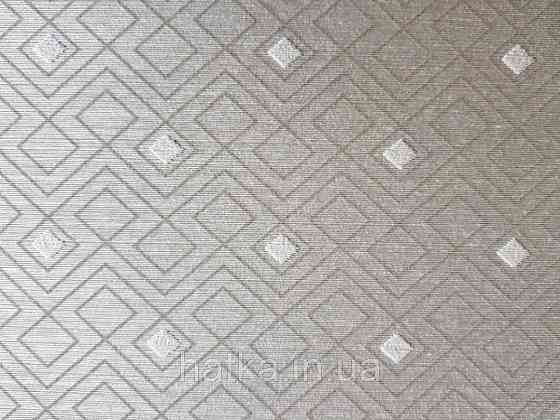 Текстильні шпалери на флізеліновій основі Cador Rasch Textil 086613 сіро-бежевий ромби геометрія абстракція Київ