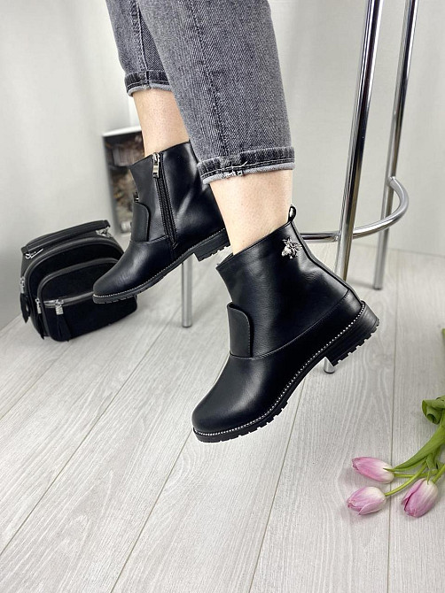 Черевики жіночі Avelina чорні еко-шкіра розмір 36 (23,5 см) і 40 (26 см) (A7025-35) Коломыя - изображение 4