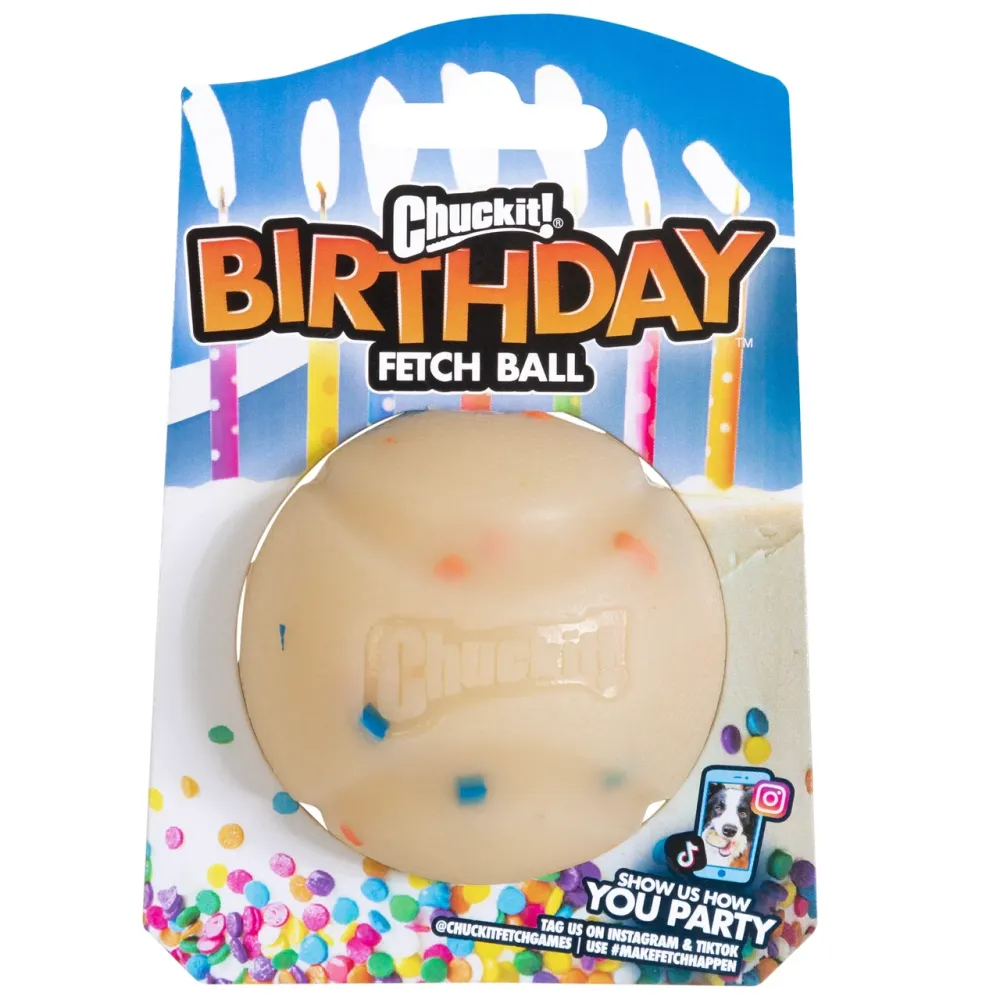 М'ячик для собак Chuckit! Birthday Fetch Ball різнокольорова іграшка для собак, розмір М Вінниця - фото 1