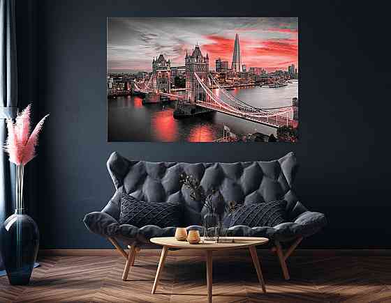 Картина холст в гостиную / спальню Лондонський міст    MLP_3 90х180см Киев