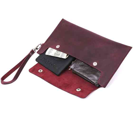 Винтажная женская тревел-косметичка Shvigel 16429 Бордовый Киев